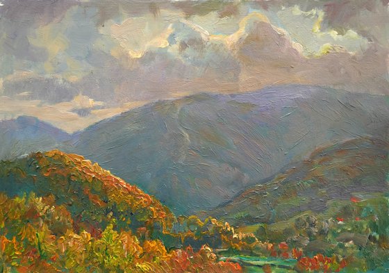 Evening Mood in the Mountain Valley