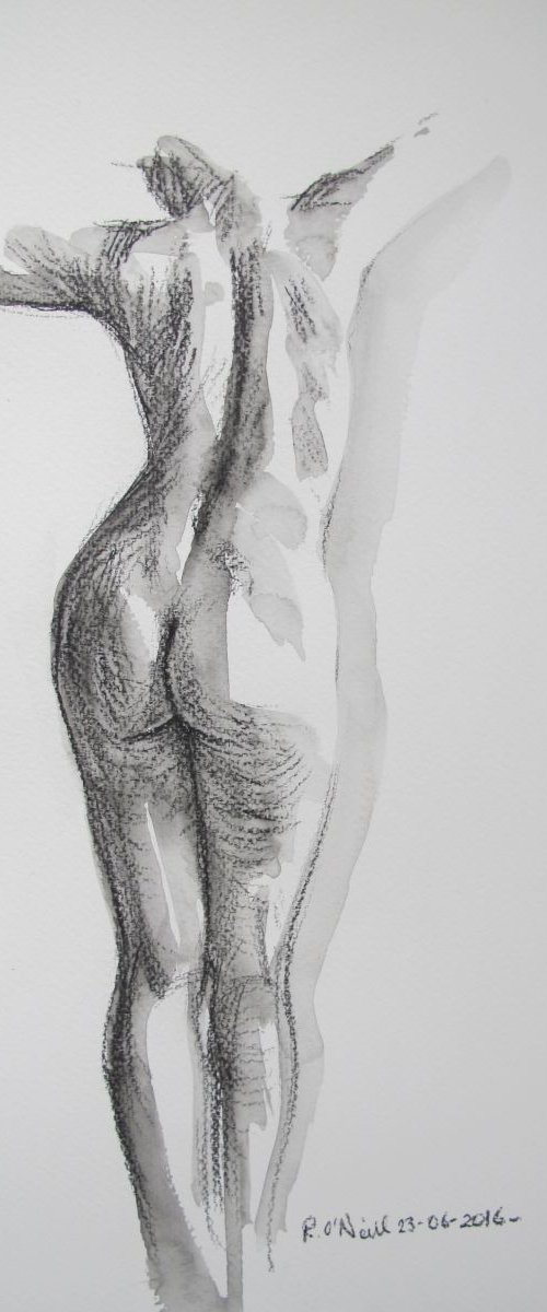 standing nude back study by Rory O’Neill