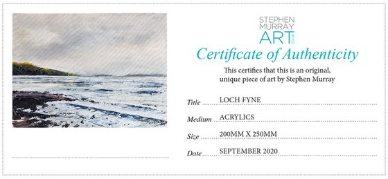 Loch Fyne Argyll And Bute Tarbert Scottish Seascape Painting
