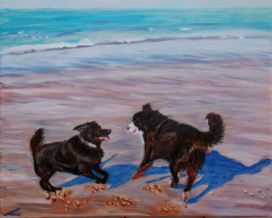 Dogs at the sea