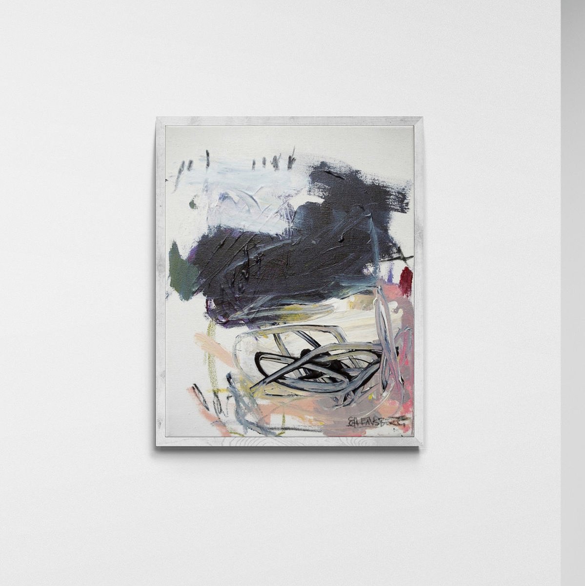 Expressive Abstract Acrylic Painting By Daniela Schweinsberg, 11 X 13, A Speechless Yearning I, Original Artwork