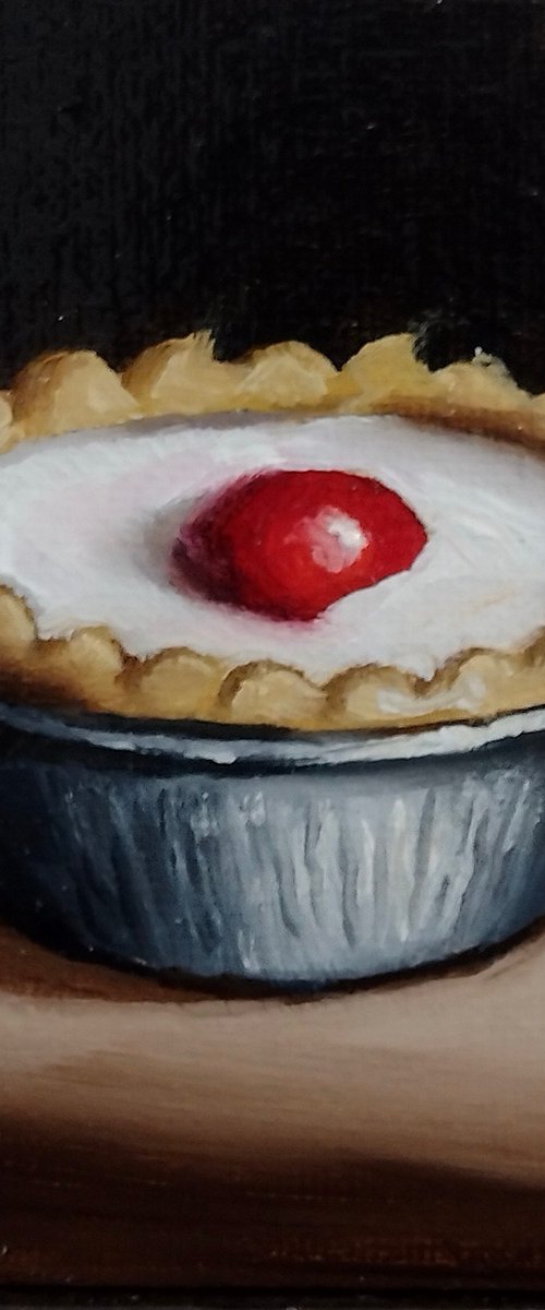 Little Bakewell tart still life by Jane Palmer Art