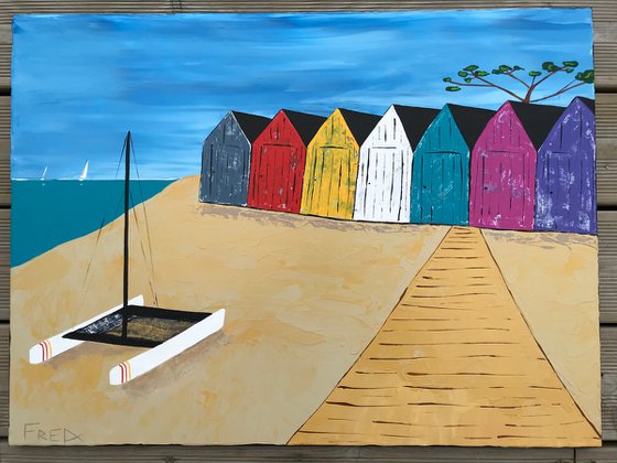 The beach huts