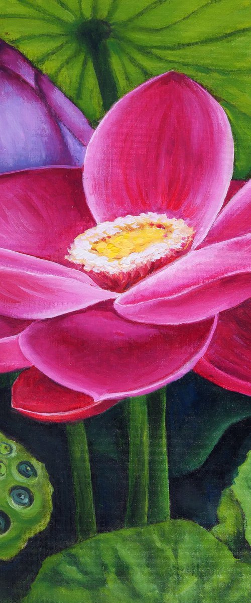 Blooming lotus by Alfia Koral