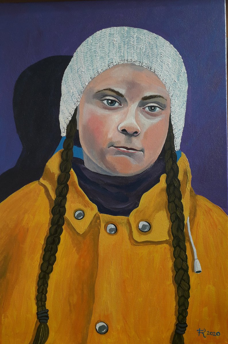 Urban And Pop Portrait Acrylic Painting By Terri Smith, 20 X 30", Greta, Original Artwork