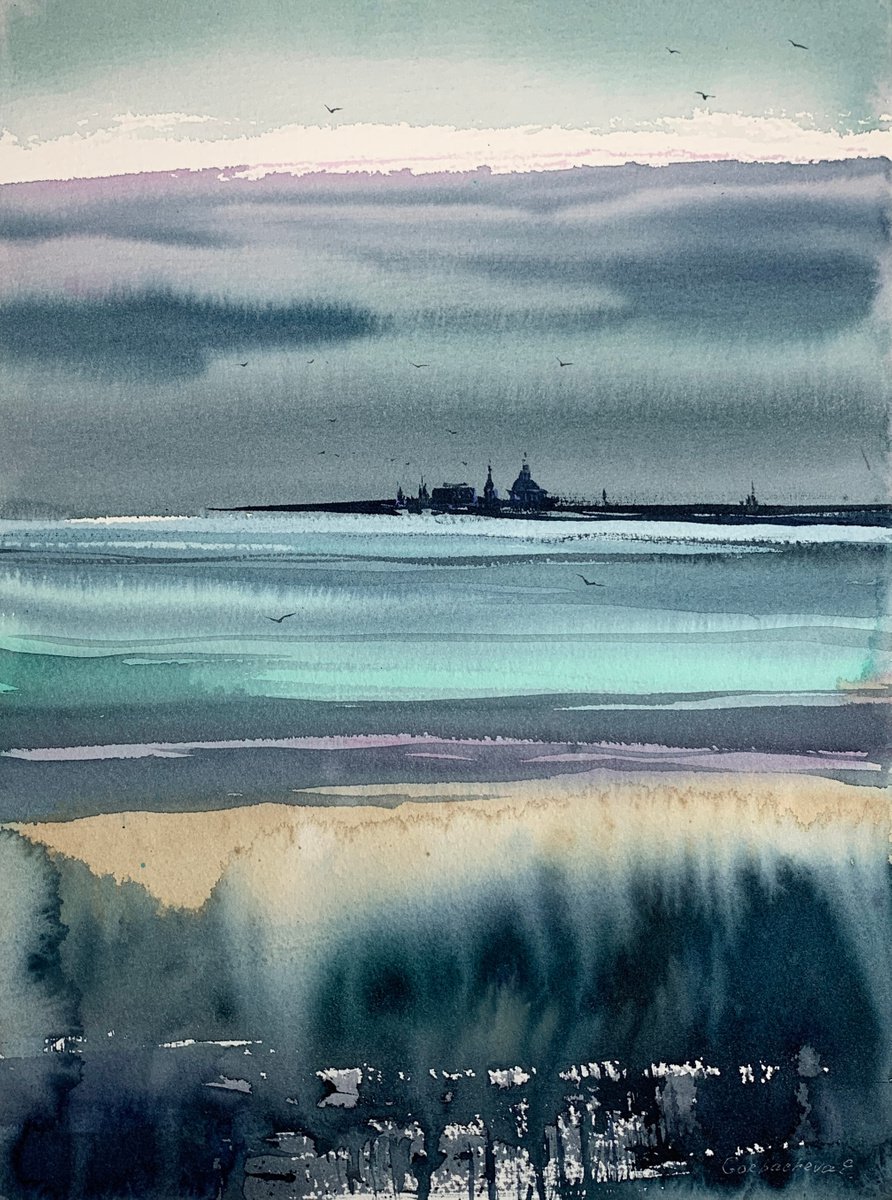 Impressionistic Watercolour , Abstraction, City #3 By Eugenia Gorbacheva, 9 X 12, Artwork For Sale On Artfinder