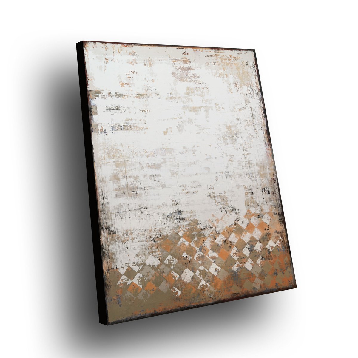 Organic Abstract Acrylic Painting By Inez Froehlich, 39 X 55, Puzzled Thoughts, Original Artwork