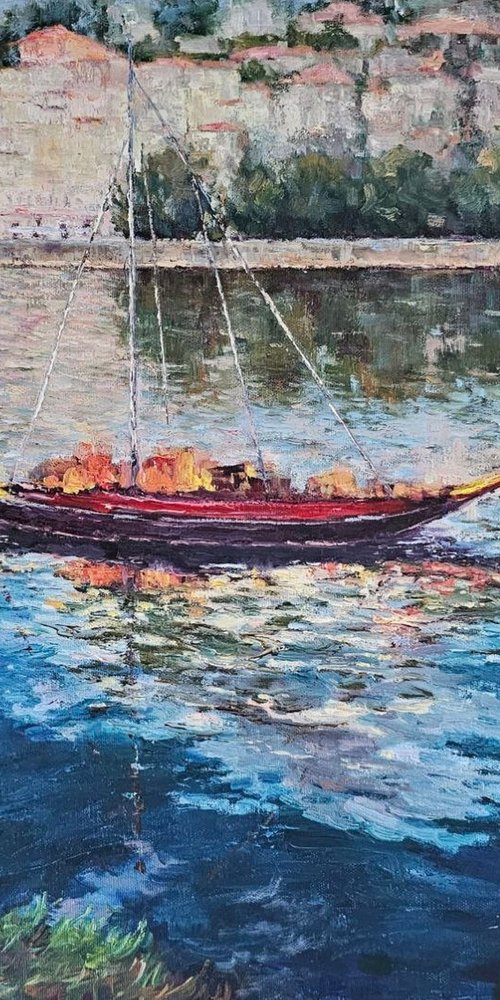 Quiet Harbor Refkections by Olga Egorov