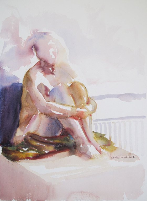 Seated female nude