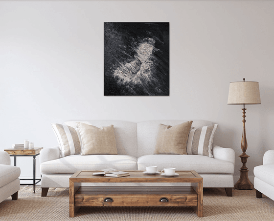 Lost in myself — contemporary figurative on stretched canvas