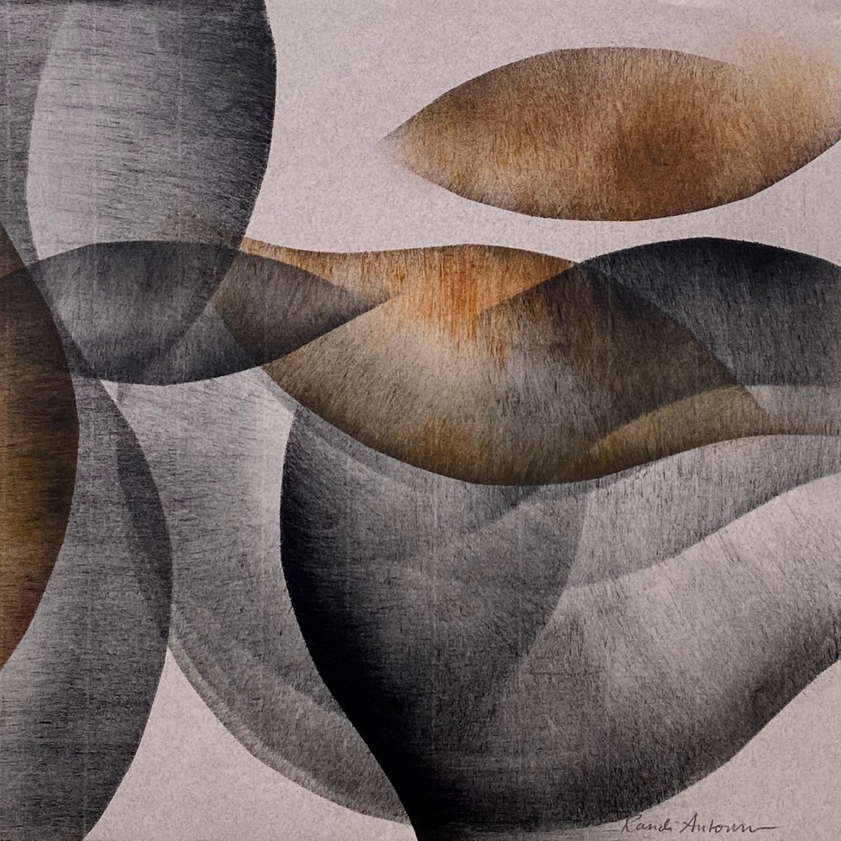 Graphic Abstract Limited Edition Print By Randi Antonsen, 10 X 10", Still Daylight, Original Artwork