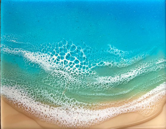 Calm Waters White Sand Beach Ocean Painting