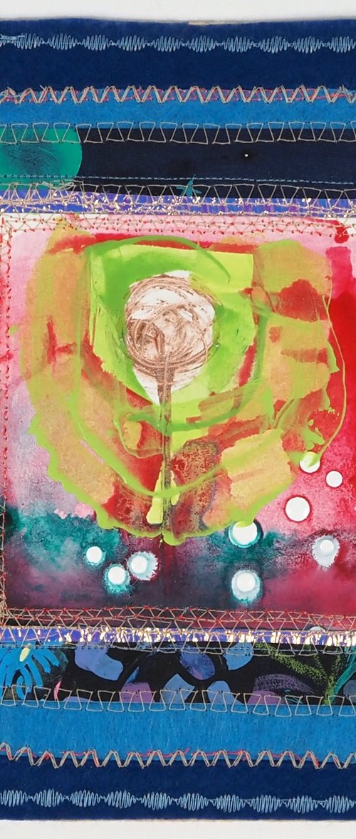 Sunset bloom - abstract watercolor by Sara Rodighiero