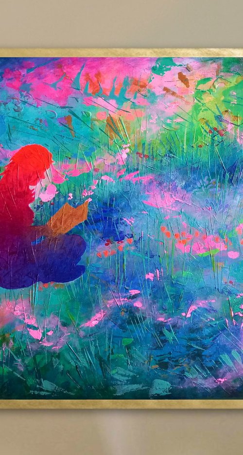 Reading in the Garden by Lisa Mann