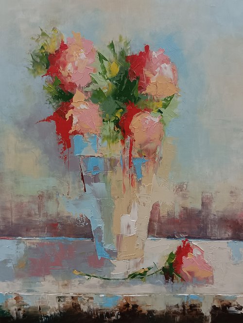 Abstract still life oil painting by Marinko Šaric
