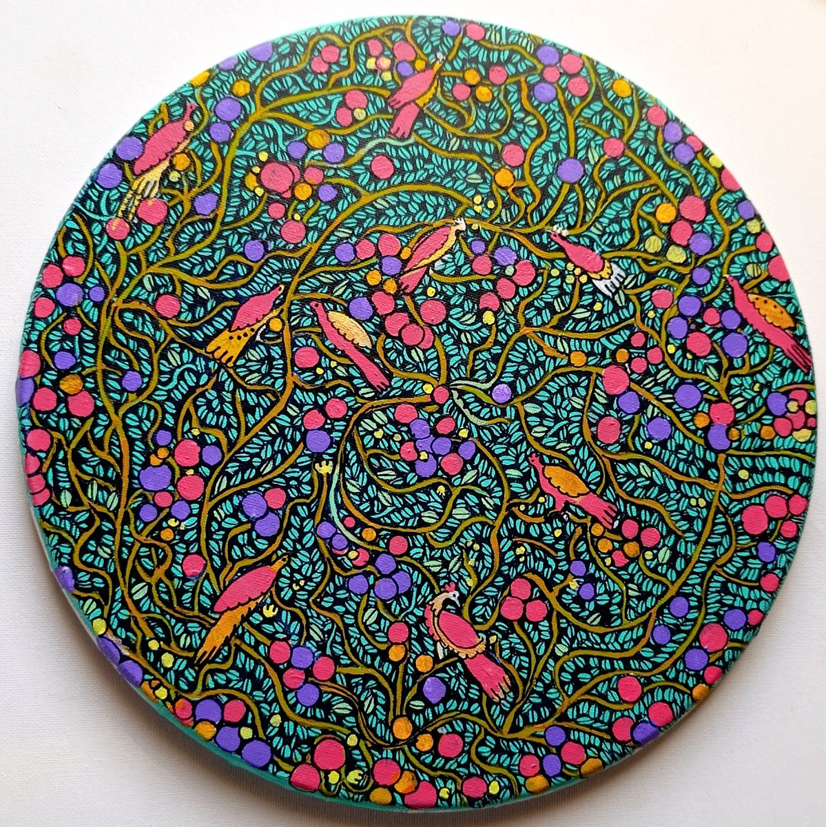 Naive Acrylic Painting , Bright World By Tetiana Osadchuk, 12 X 15, Artwork For Sale On Artfinder