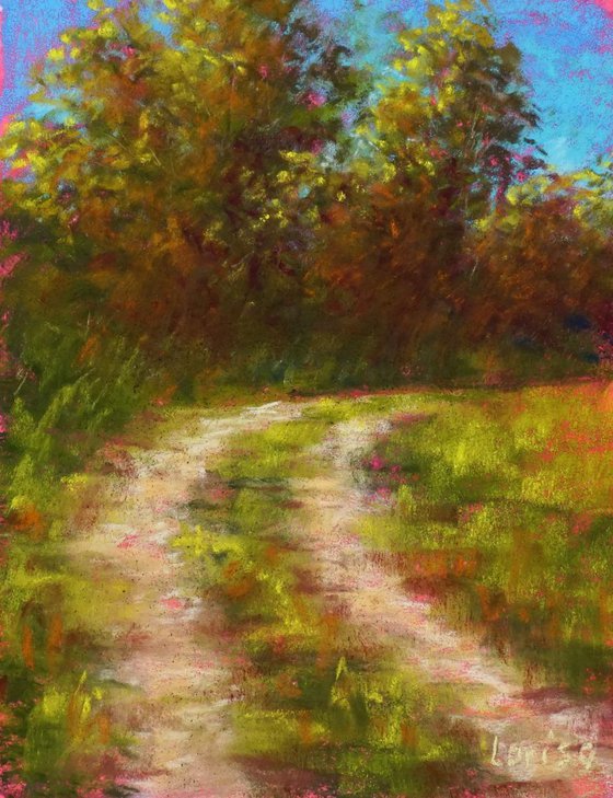 Pink Fall | Original pastel painting