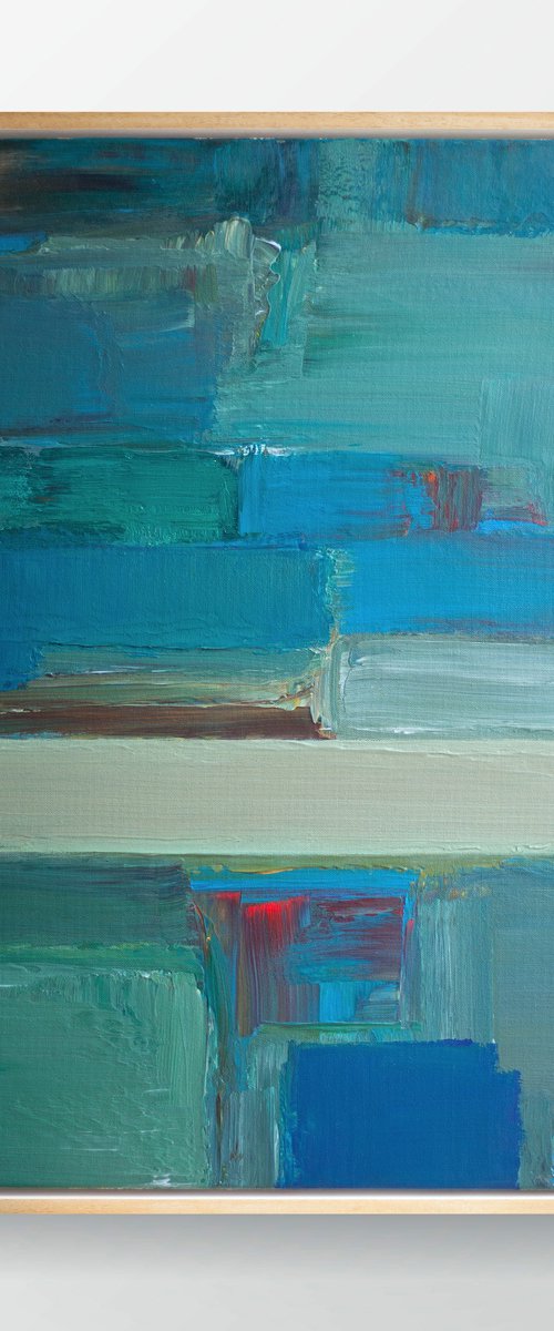 Blue Coast - Abstract Seascape Landscape by Thomas Hjelm
