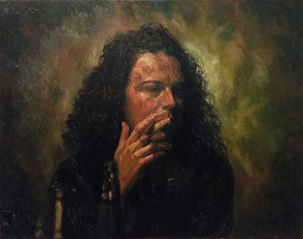 Impressionistic Portrait Oil Painting By Natalia Sidorina, 35 X 28", Laura, Original Artwork