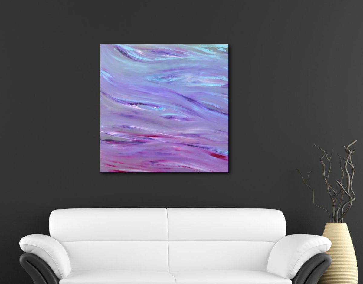 Abstract Oil Painting By Davide De Palma, 20 X 20, Glare, Original Artwork