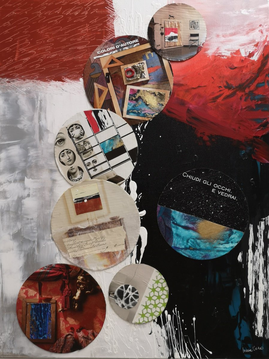 Abstract Painting By Ivana Urso, 24 X 31, I Close My Eyes, Original Artwork