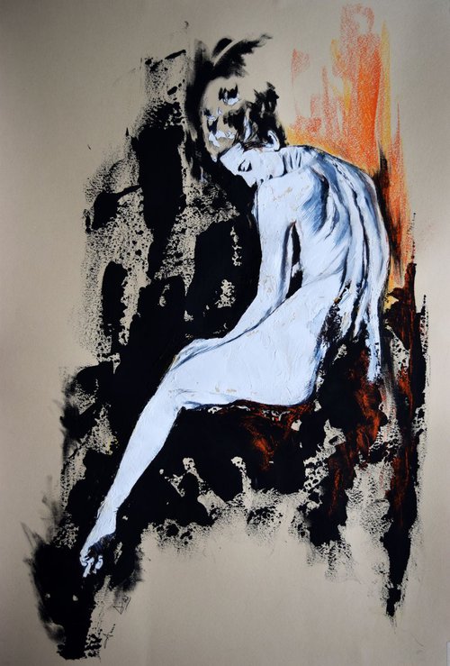 Venus / Nude Modern on paper by Anna Sidi-Yacoub