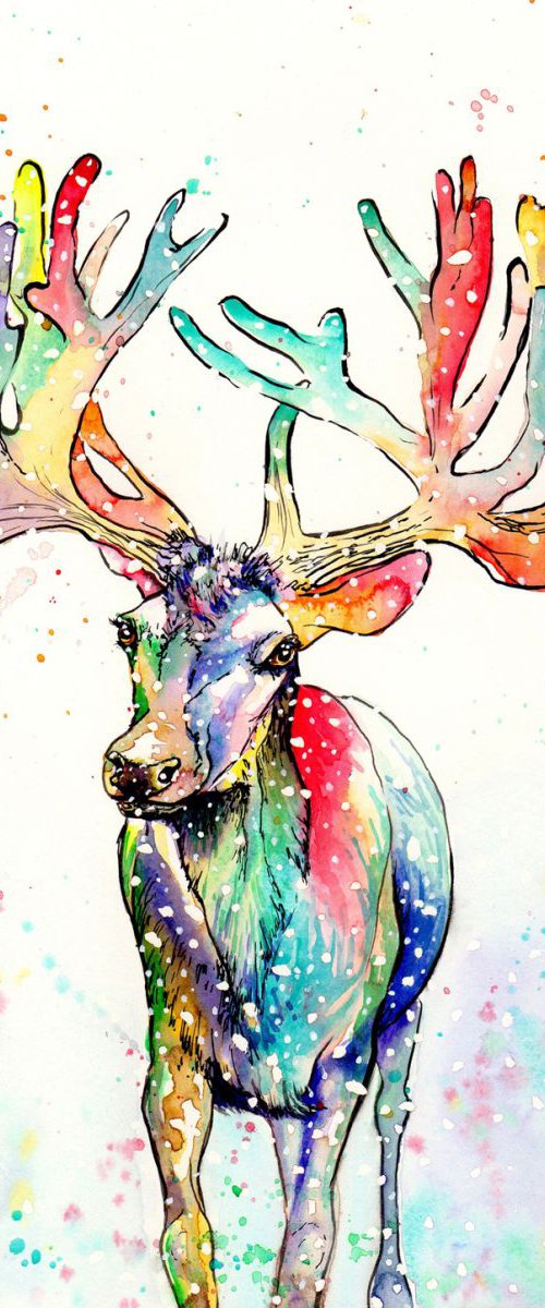 Rainbow Reindeer by Sally Goodden