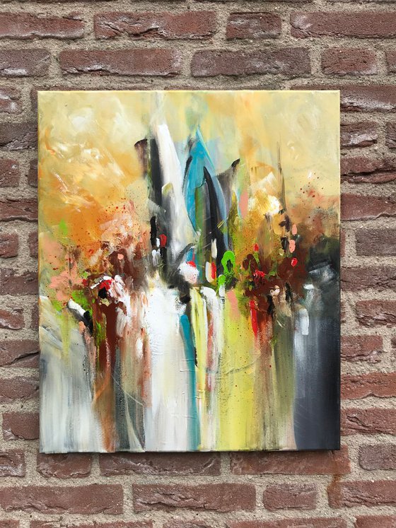 " Leusden IV” abstract Painting -50x60cm