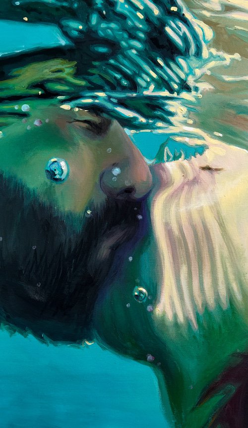 Underwater fire by Lesja Rygorczuk