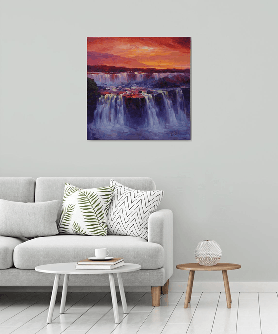 Golden Light Above the Falls