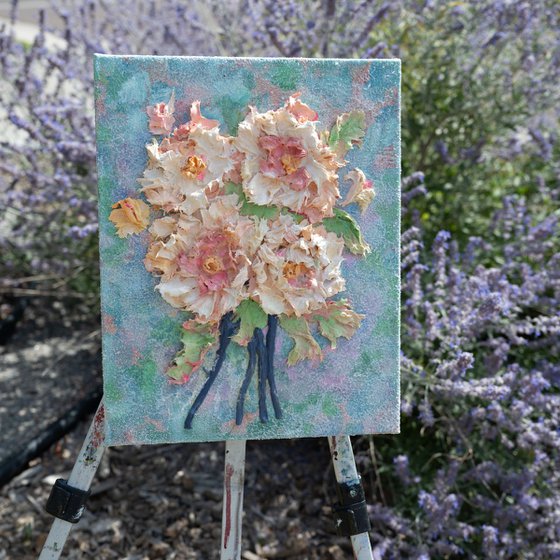 Pastel Bloom Textured Art