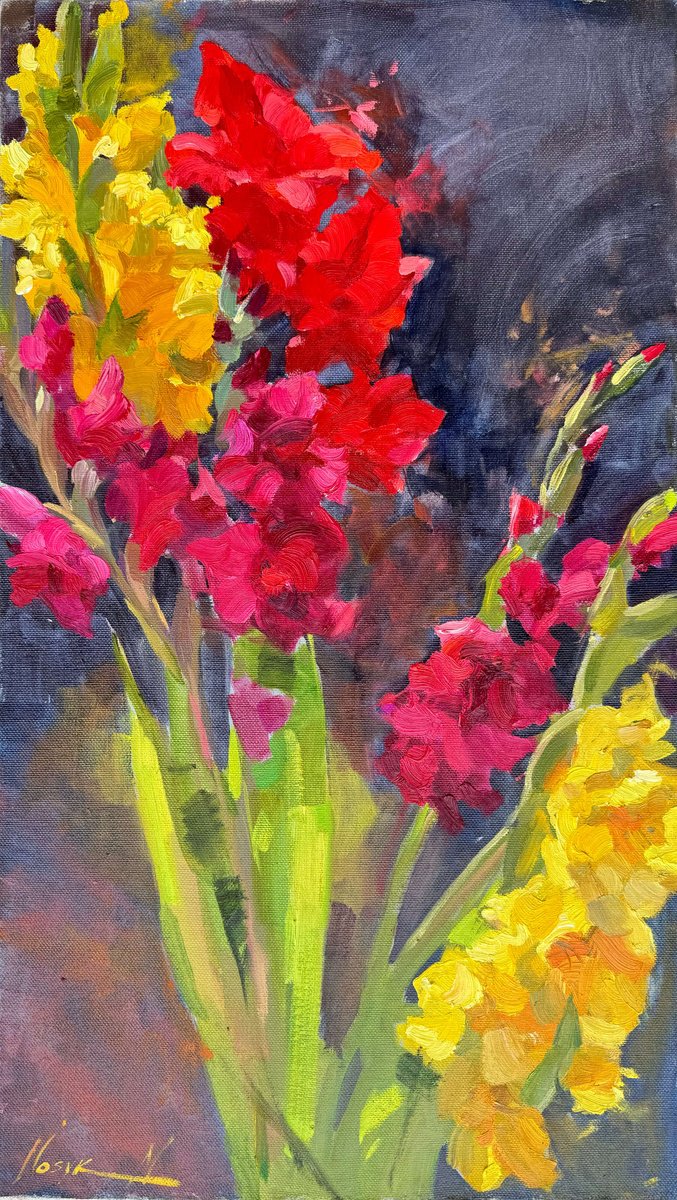 Vibrant Gladiolus Bloom by Nataliia Nosyk