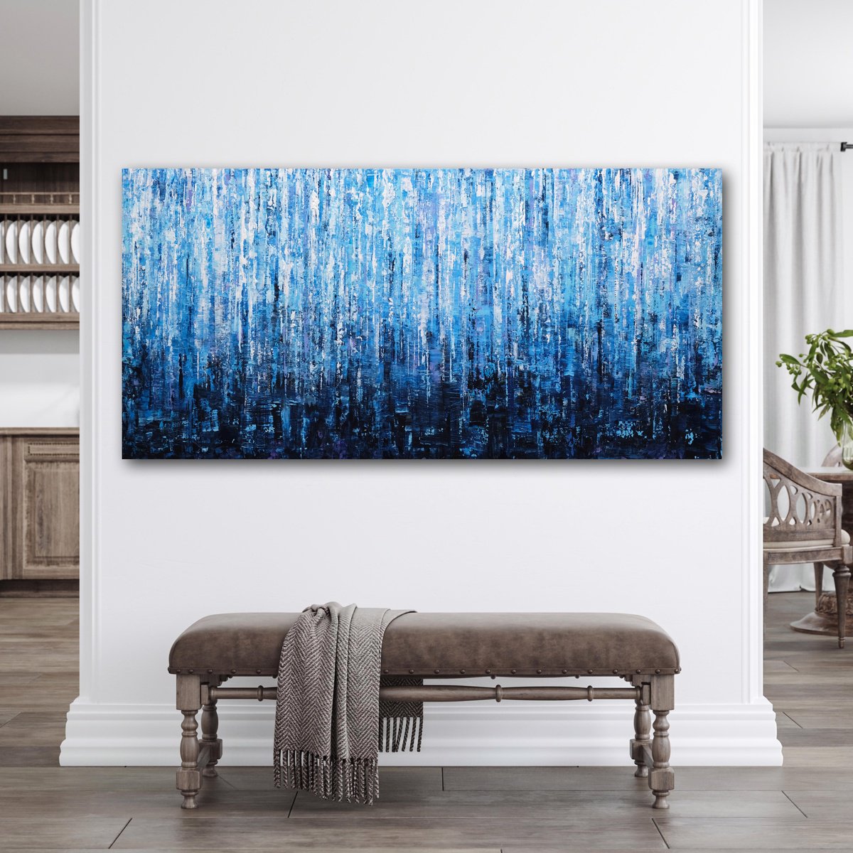 Dreamscape In Blue By Behshad Arjomandi, 59 X 29, Artwork For Sale On Artfinder