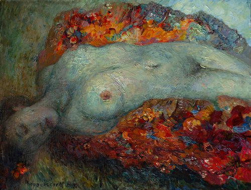 Angel lying by Marina Podgaevskaya
