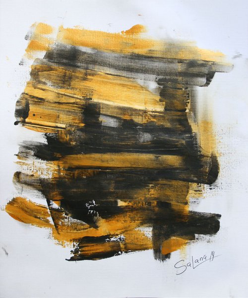 Gold Reflexes. EXPRESSION IV /  ORIGINAL PAINTING by Salana Art Gallery