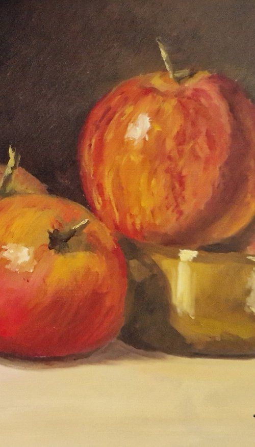 Apples and copper cup by José DAOUDAL