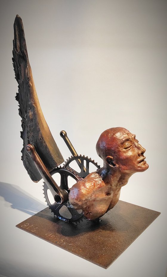 "Icarus" unique sculpture 62x45x33cm.