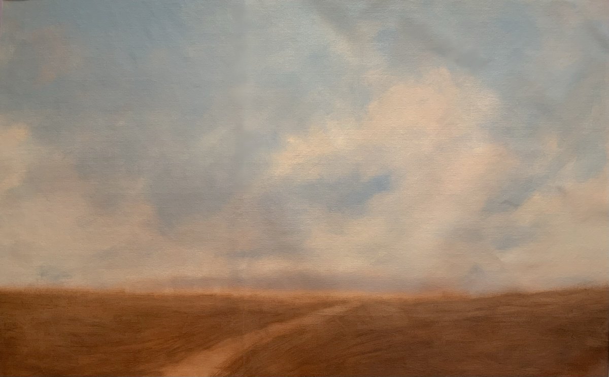 Impressionistic Landscape Oil Painting By Jessica Davidson, 56 X 35, Beyond The Horizon, Original Artwork