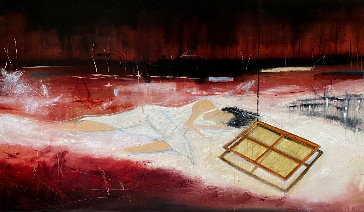 Expressive Oil Painting , Mutabile Il Giorno By YS?rei, 47 X 28, Artwork For Sale On Artfinder