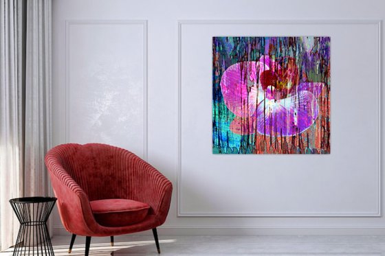Abstract Pink Orchid