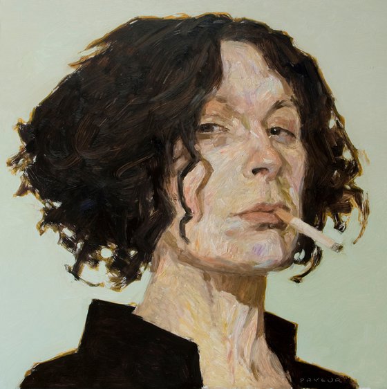 modern expressionist portrait of a woman