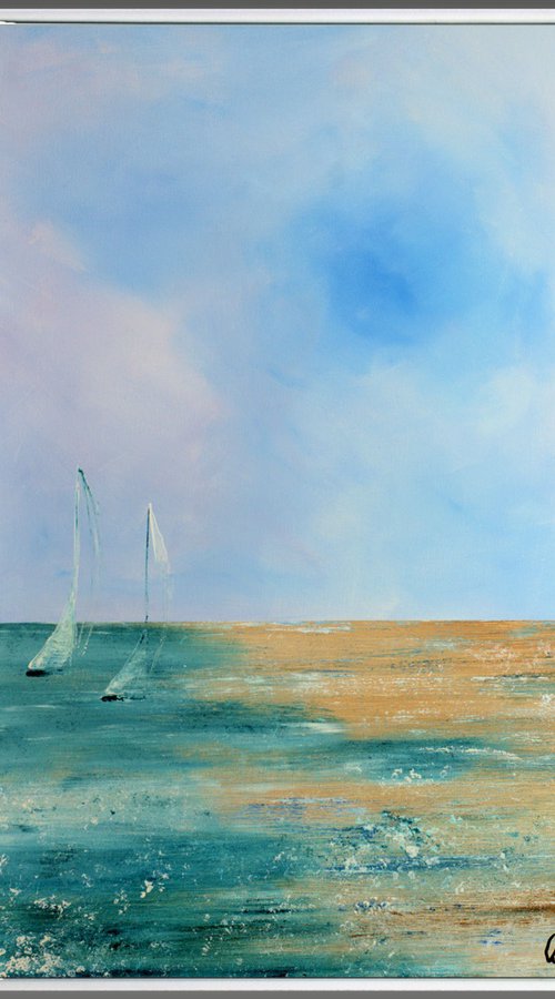 Joint Cruise - Abstract Painting- Nautical Artwork by Edelgard Schroer