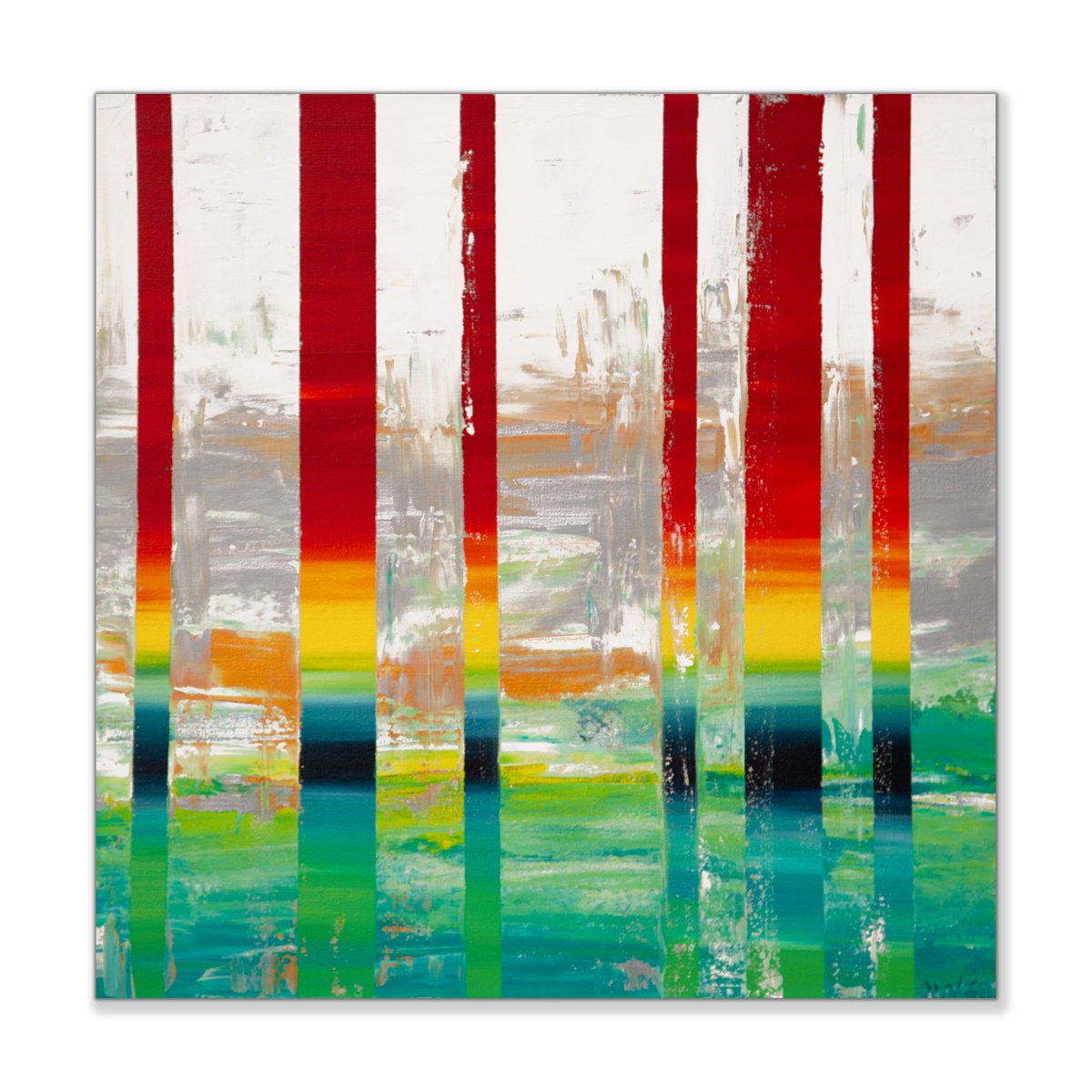 Parallel Fields 7 By Hilary Winfield, 24 X 24, Artwork For Sale On Artfinder