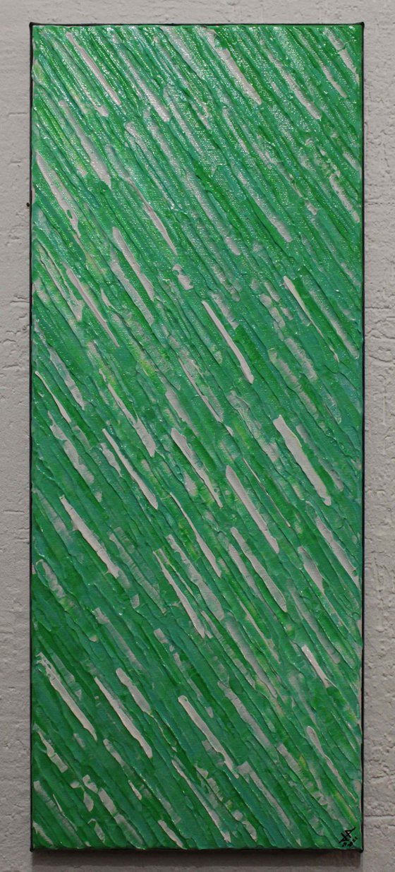 Veronese green white knife texture