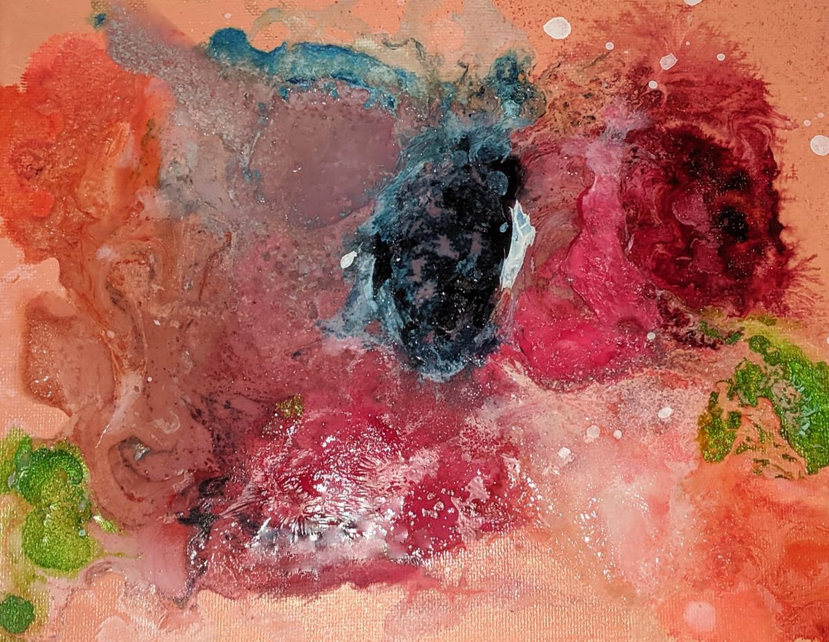 Abstract Painting By Shelli Finch, 10 X 8", In Anticipation, Original Artwork