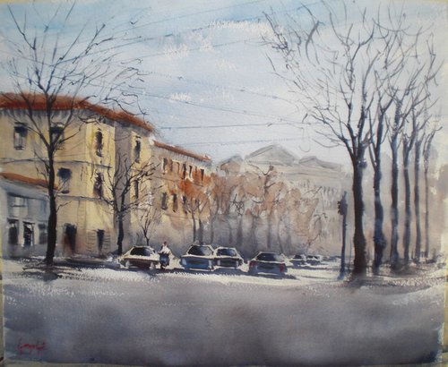 Bologna street scene by Giorgio Gosti