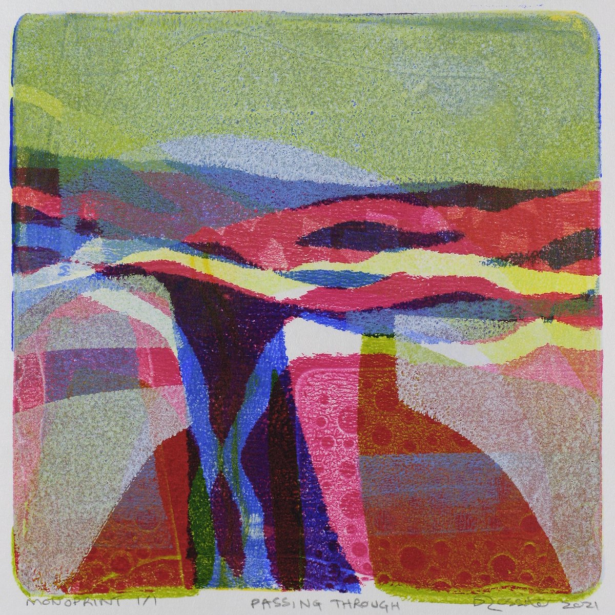 Passing Through - Unmounted Signed Monotype by Dawn Rossiter
