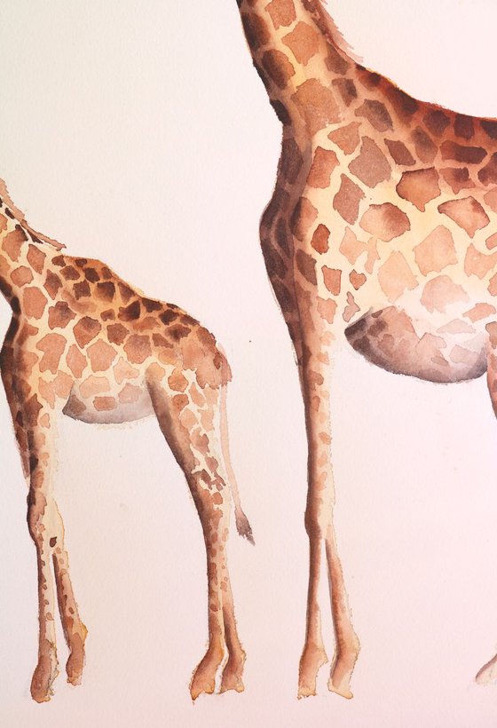 Giraffe Painting “Three's a crowd"