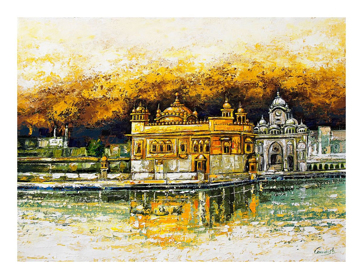 The Golden Temple_gold by ARTIST GURDISH PANNU