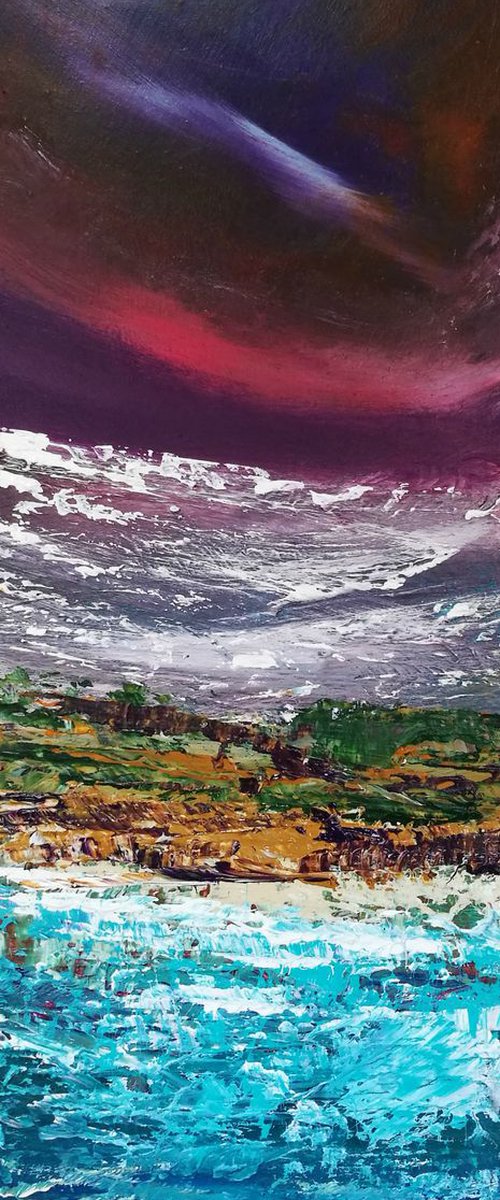 Scottish Horizons - landscape, panoramic, scotland, Modern Art Office Decor Home by Mel Graham